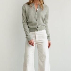 Almina Concept Gray Mohair Cardigan Sweater